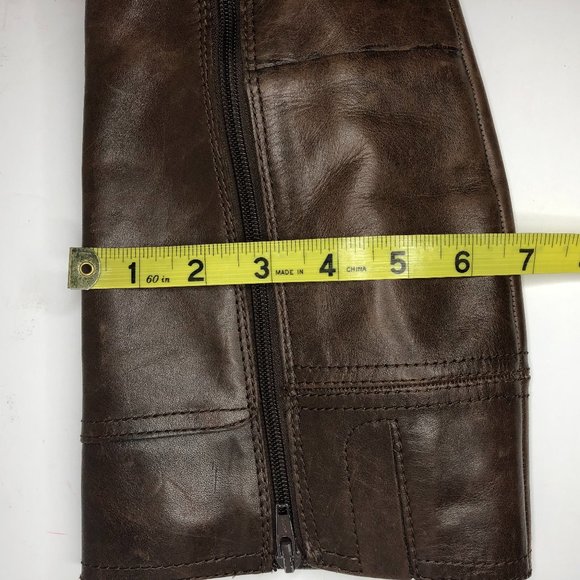 Nine West "Vashiza" Leather Riding Knee Tall MOTO Boot Quiet Luxury Country - Picture 13 of 16
